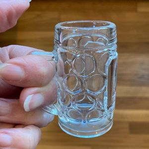 6 Shot Beer Mug Glasses with handles. Set of 6. 2oz